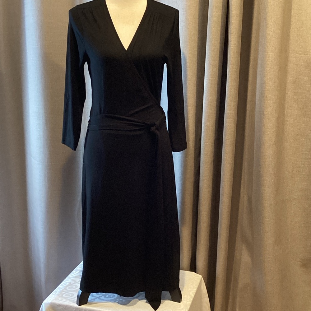 Banana Republic Black Long Sleeve Wrap Dress, size medium.